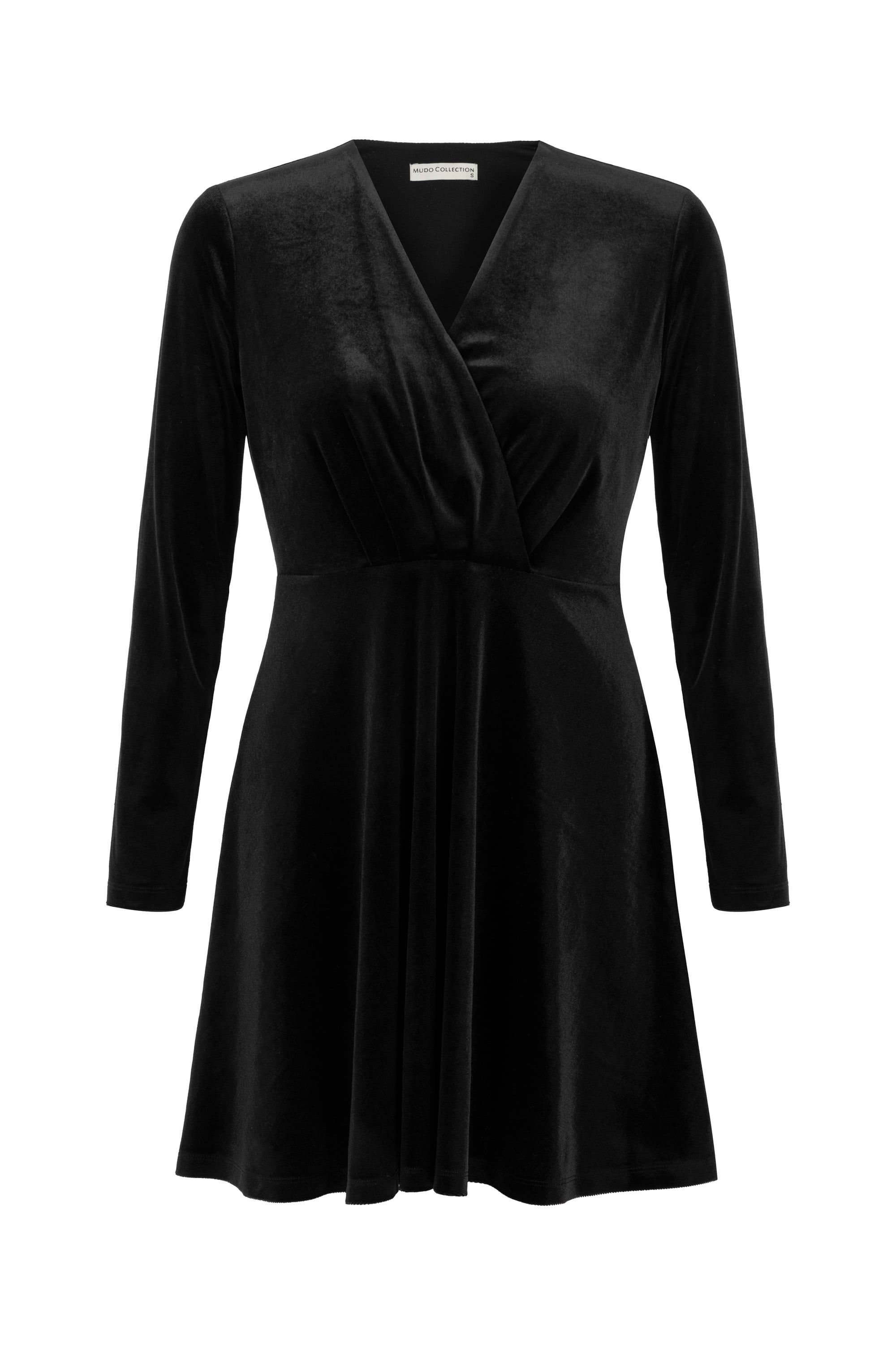 KADİFE DOKULU MİNİ KLOŞ ELBİSE