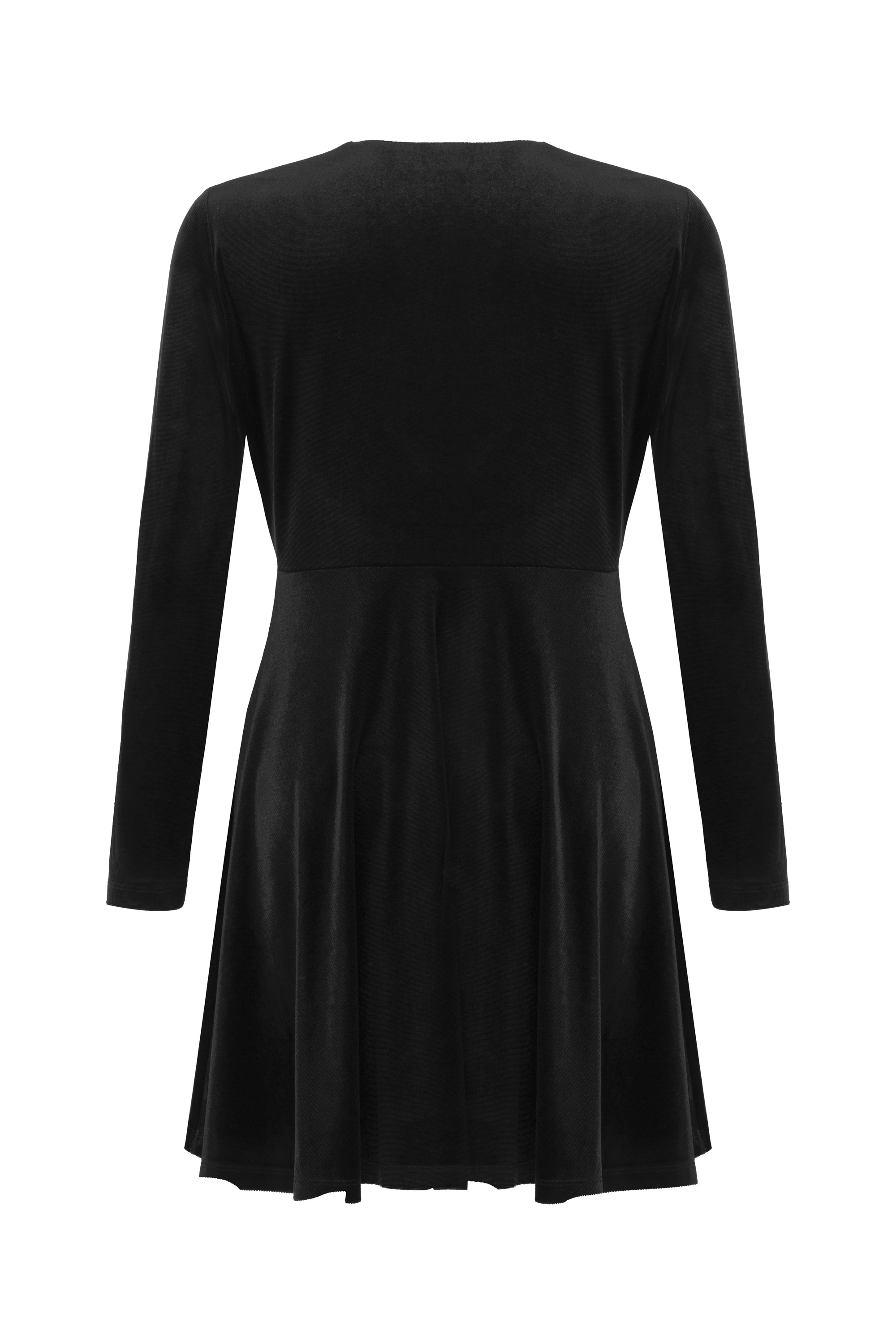 KADİFE DOKULU MİNİ KLOŞ ELBİSE