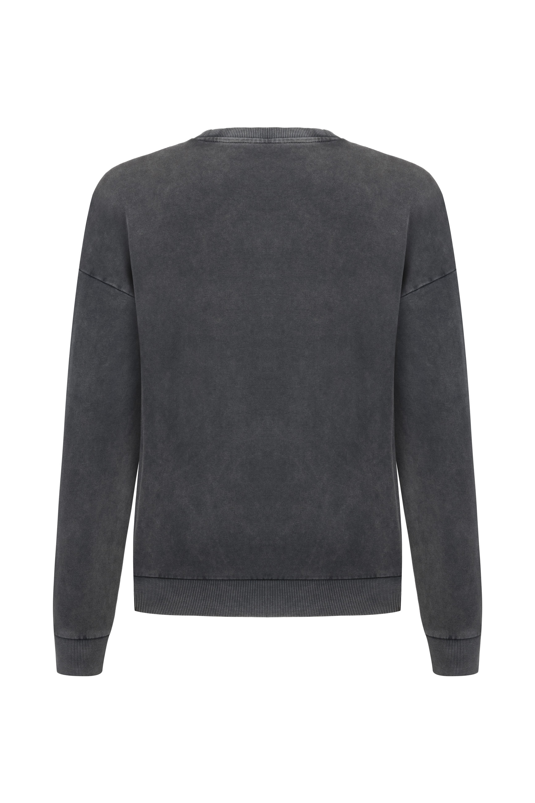 NAKIŞLI BİSİKLET YAKA SWEATSHIRT