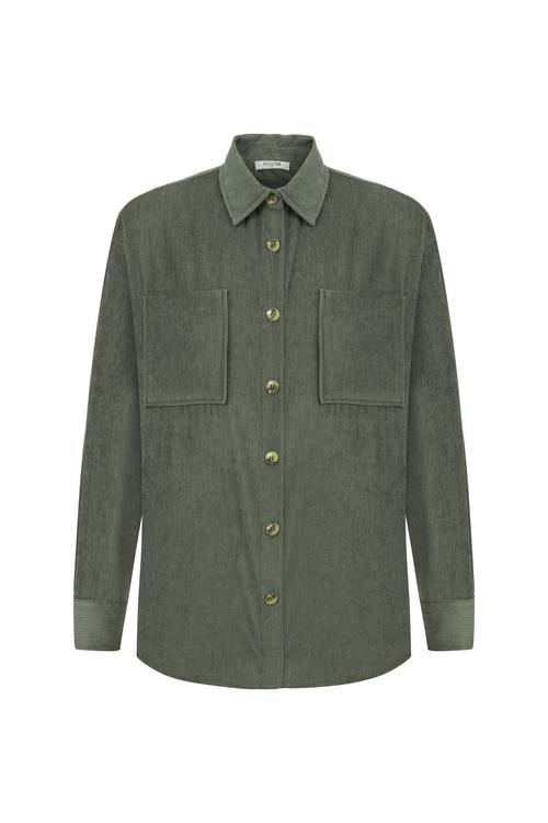  KADİFE DOKULU RAHAT KESİM GÖMLEK