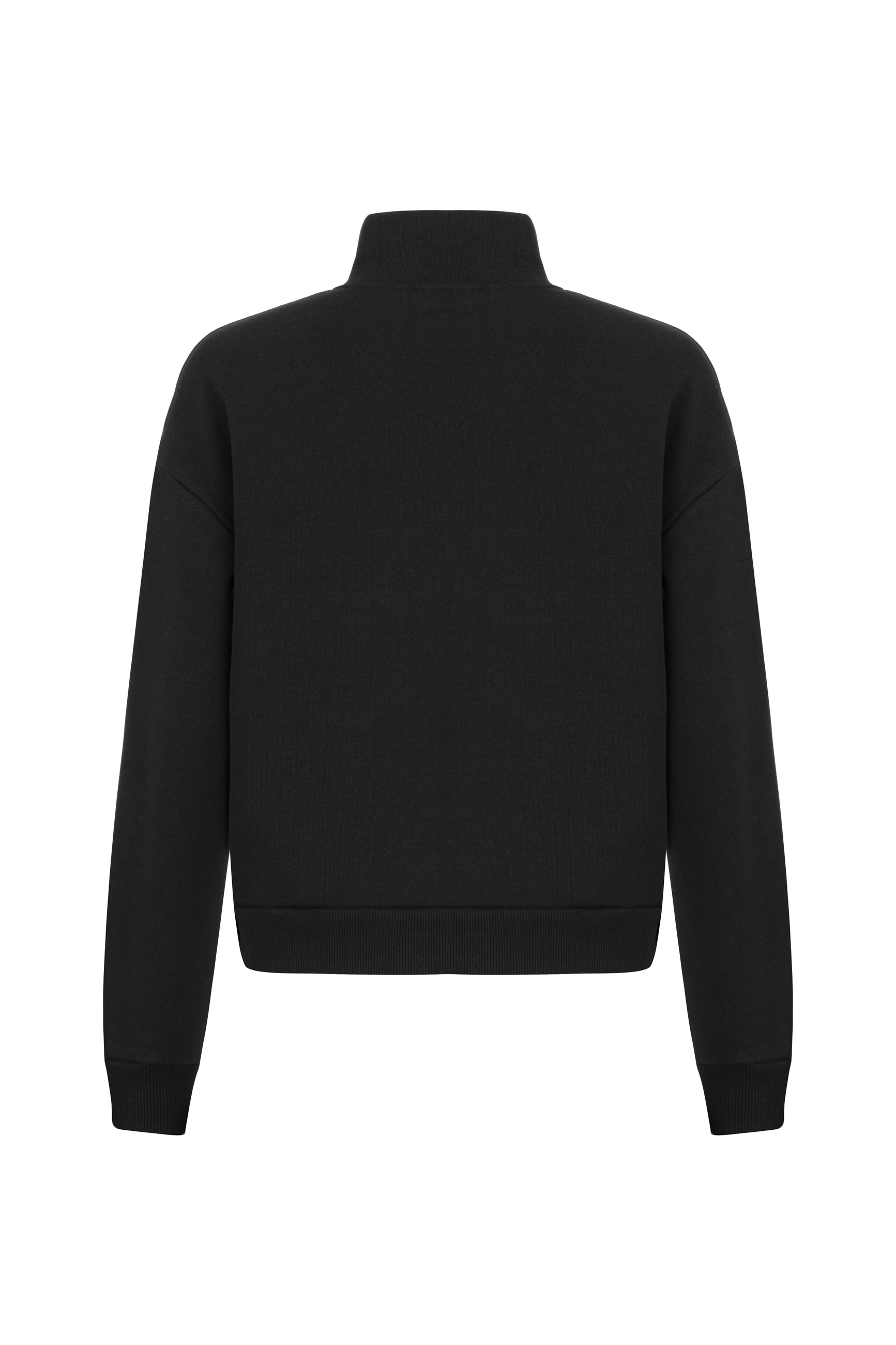 DİK YAKA FERMUARLI SWEATSHIRT