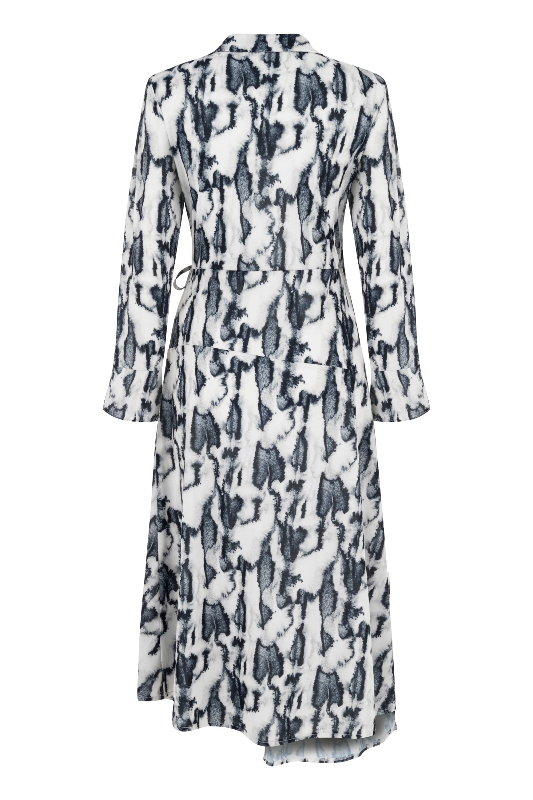 DESENLİ MİDİ ASİMETRİK ELBİSE