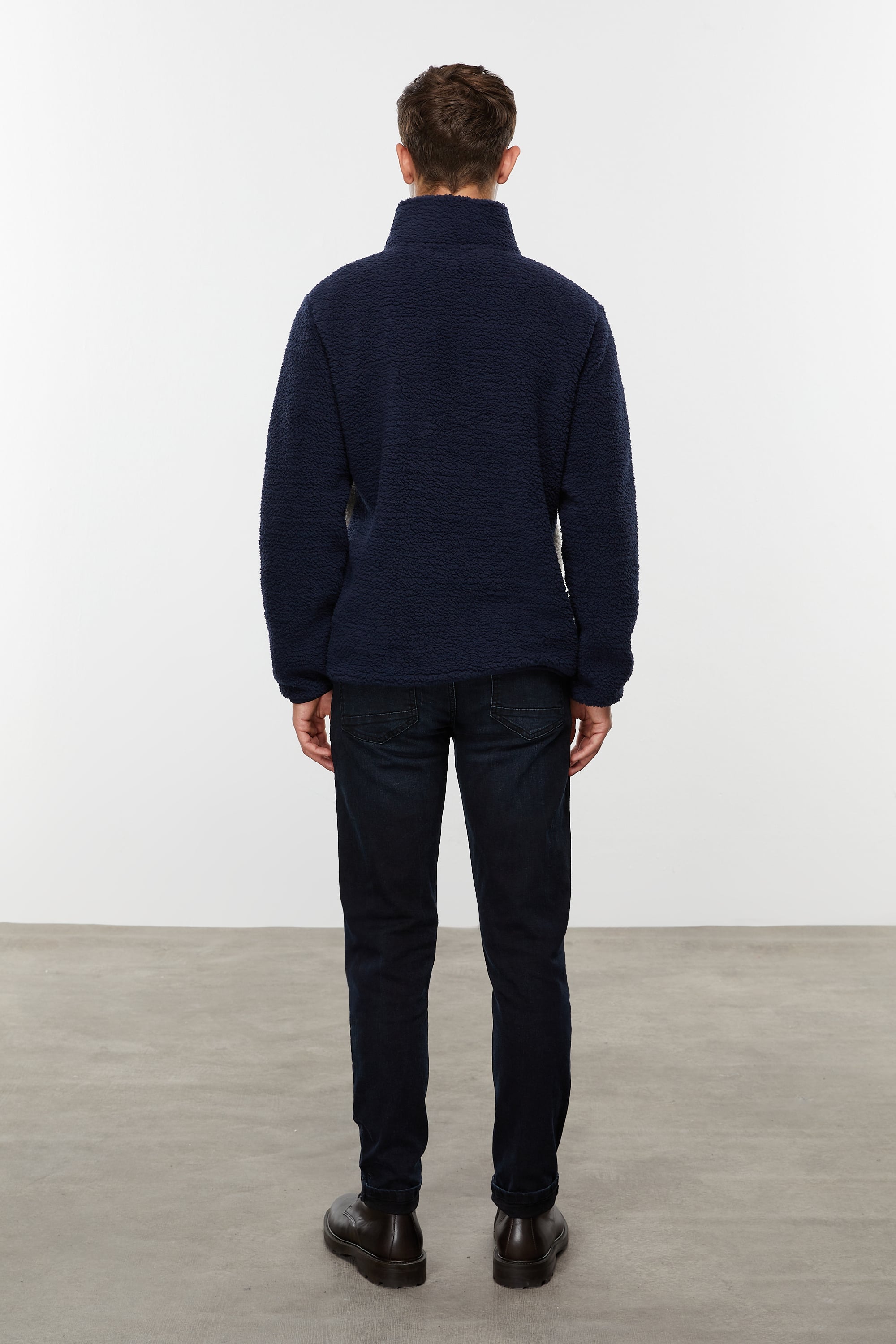 RENK BLOKLU FERMUARLI POLAR SWEATSHIRT