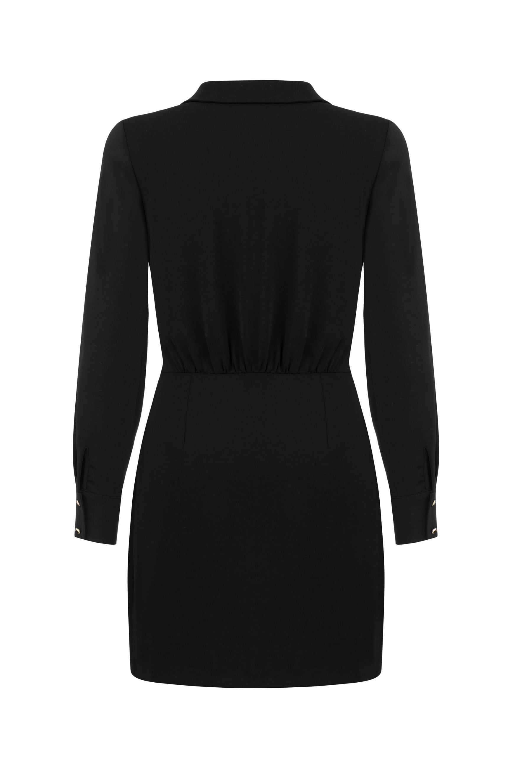 YAKA DETAYLI MİNİ GÖMLEK ELBİSE