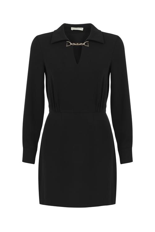  YAKA DETAYLI MİNİ GÖMLEK ELBİSE