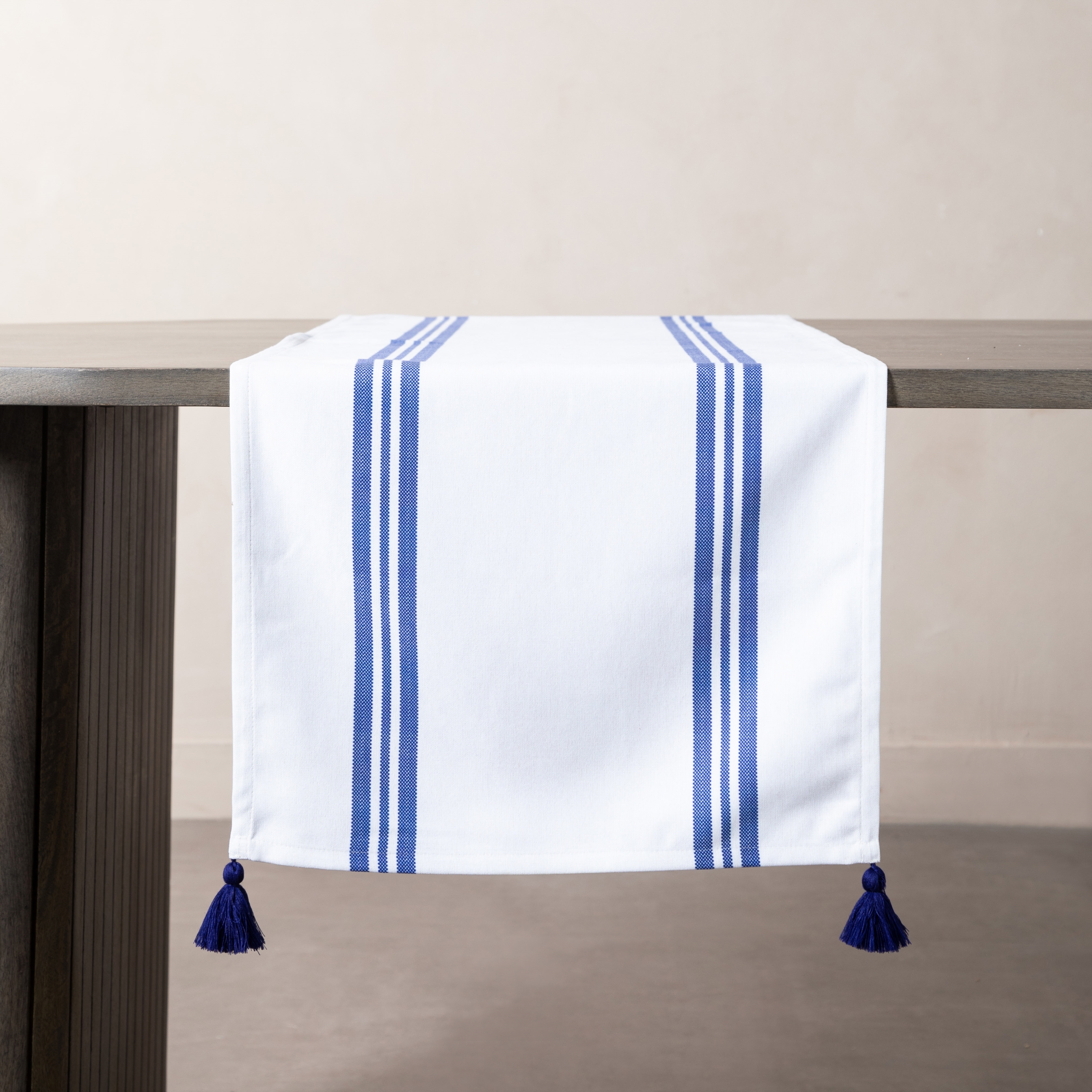 LINDA ÇİZGİLİ PÜSKÜLLÜ RUNNER LACİVERT 45X150