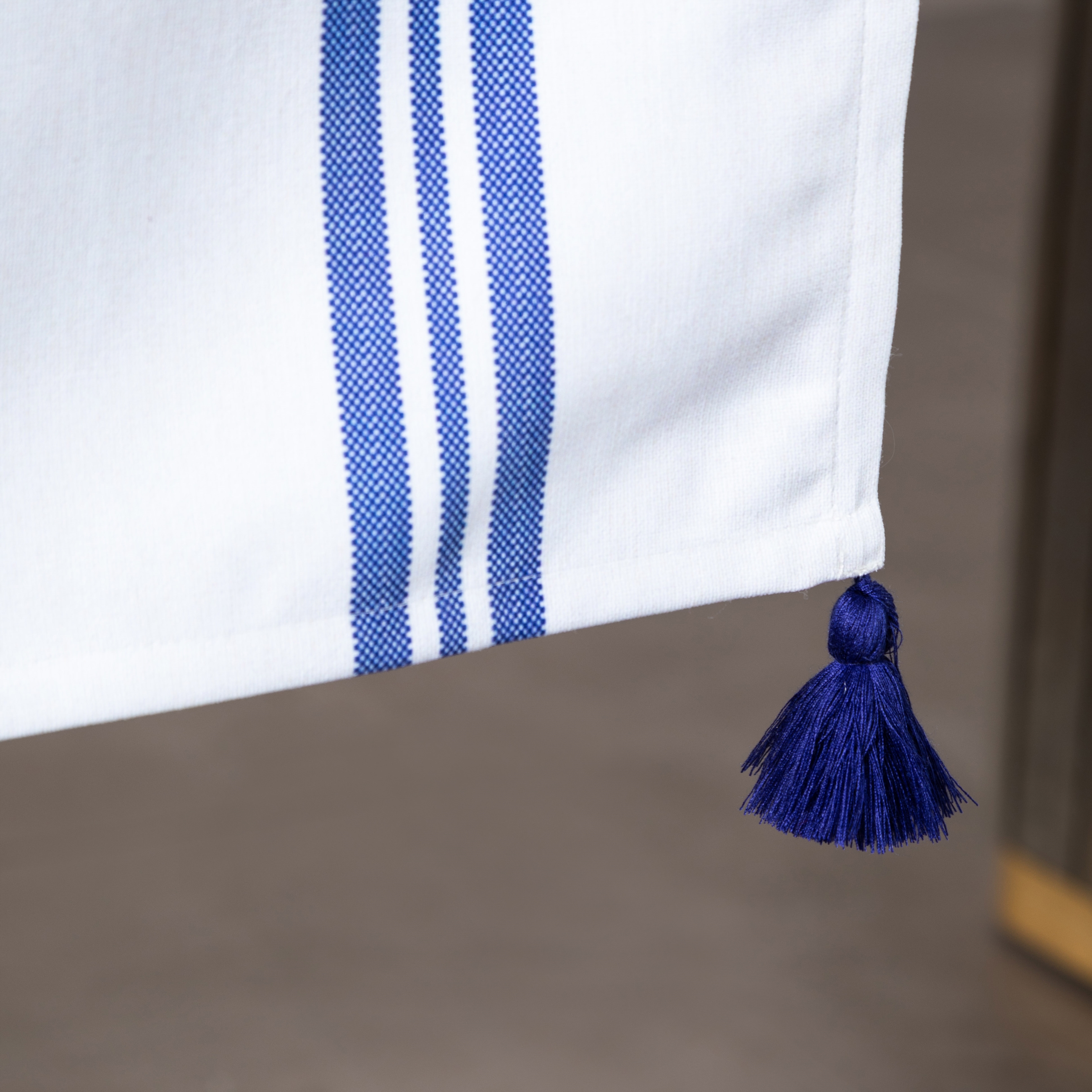 LINDA ÇİZGİLİ PÜSKÜLLÜ RUNNER LACİVERT 45X150