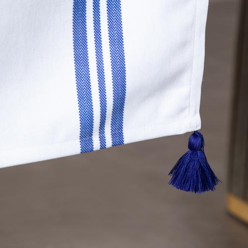  LINDA ÇİZGİLİ PÜSKÜLLÜ RUNNER LACİVERT 45X150