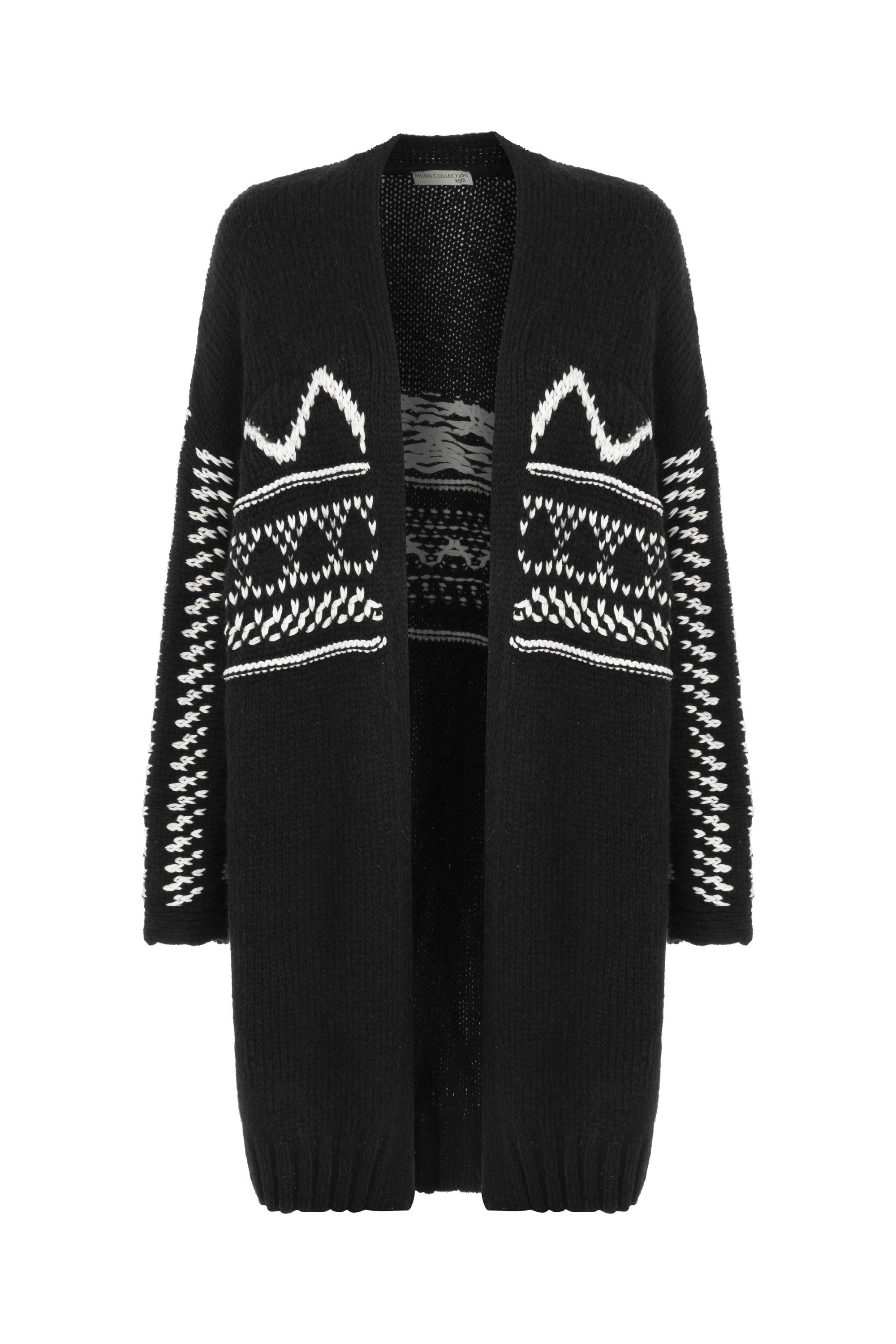 JAKARLI UZUN TRİKO CEKET