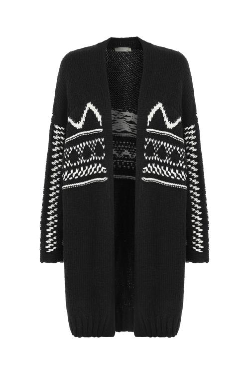  JAKARLI UZUN TRİKO CEKET