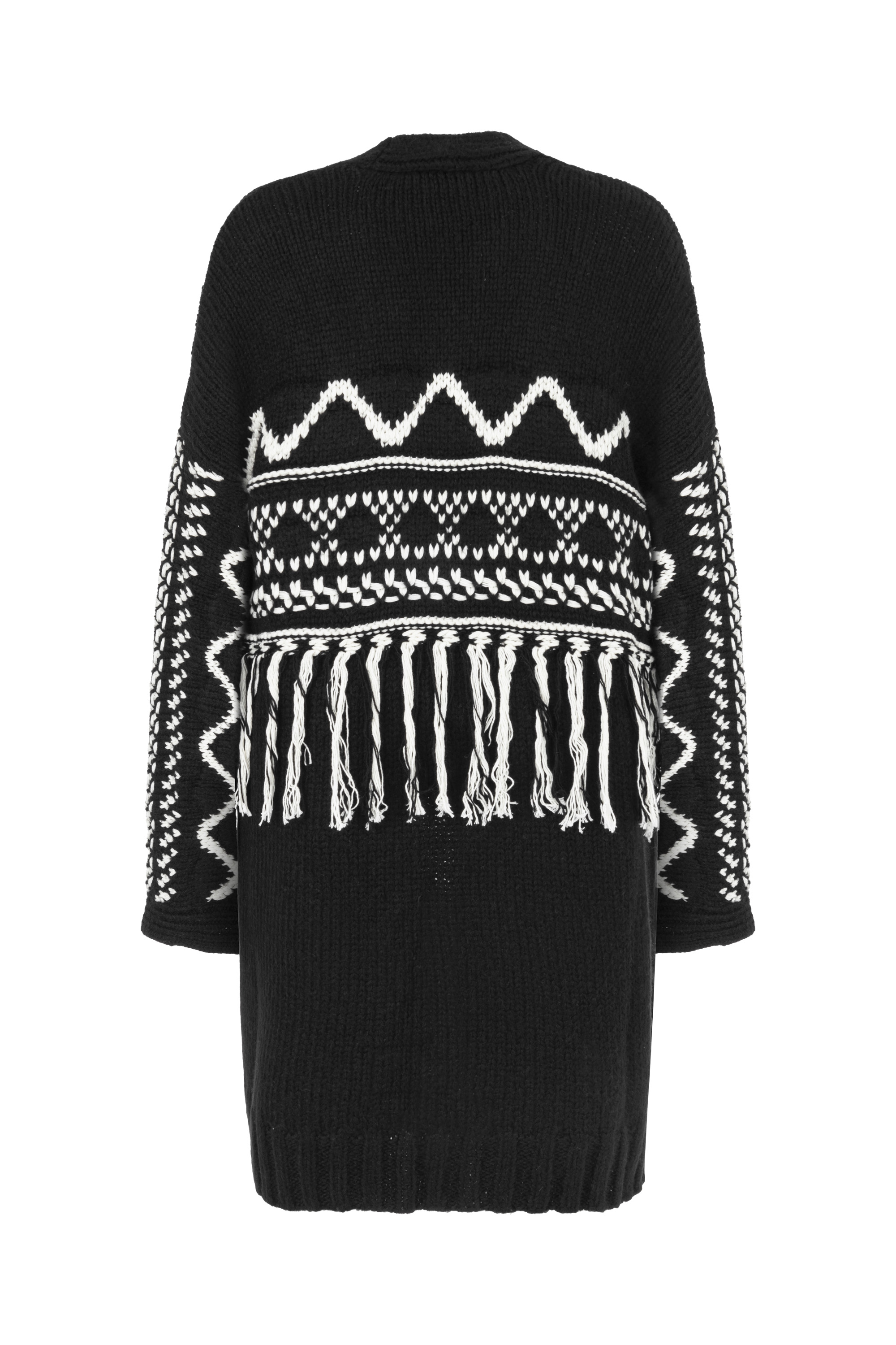 JAKARLI UZUN TRİKO CEKET