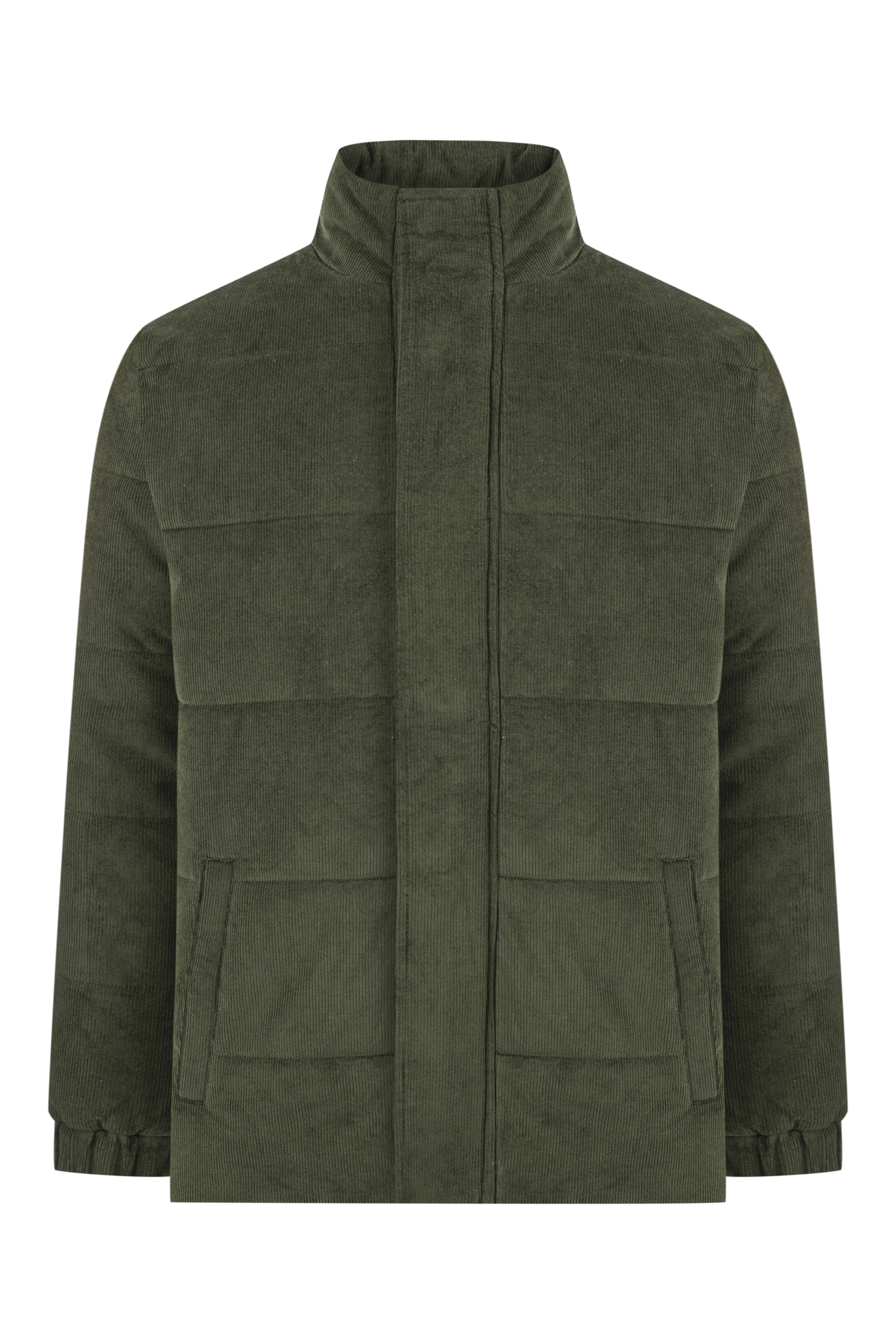 KADİFE DOKULU DİK YAKA ŞİŞME MONT