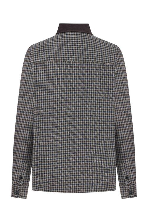  YÜN KARIŞIMLI KADİFE YAKALI CEKET