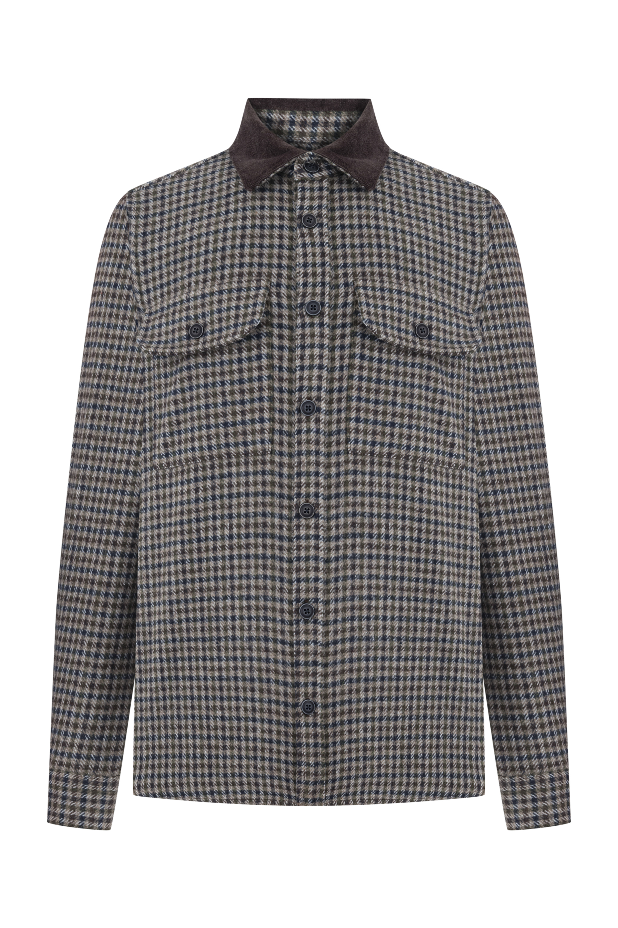 YÜN KARIŞIMLI KADİFE YAKALI CEKET