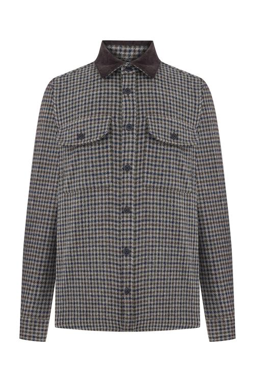  YÜN KARIŞIMLI KADİFE YAKALI CEKET