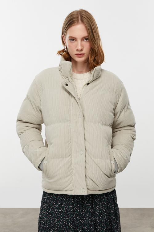  KADİFE DOKULU ÇIKARILABİLİR KAPÜŞONLU MONT