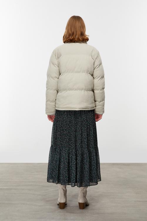  KADİFE DOKULU ÇIKARILABİLİR KAPÜŞONLU MONT