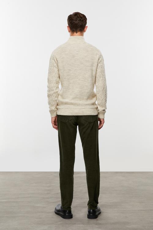  YÜN KARIŞIMLI SAÇ ÖRGÜLÜ TRİKO KAZAK