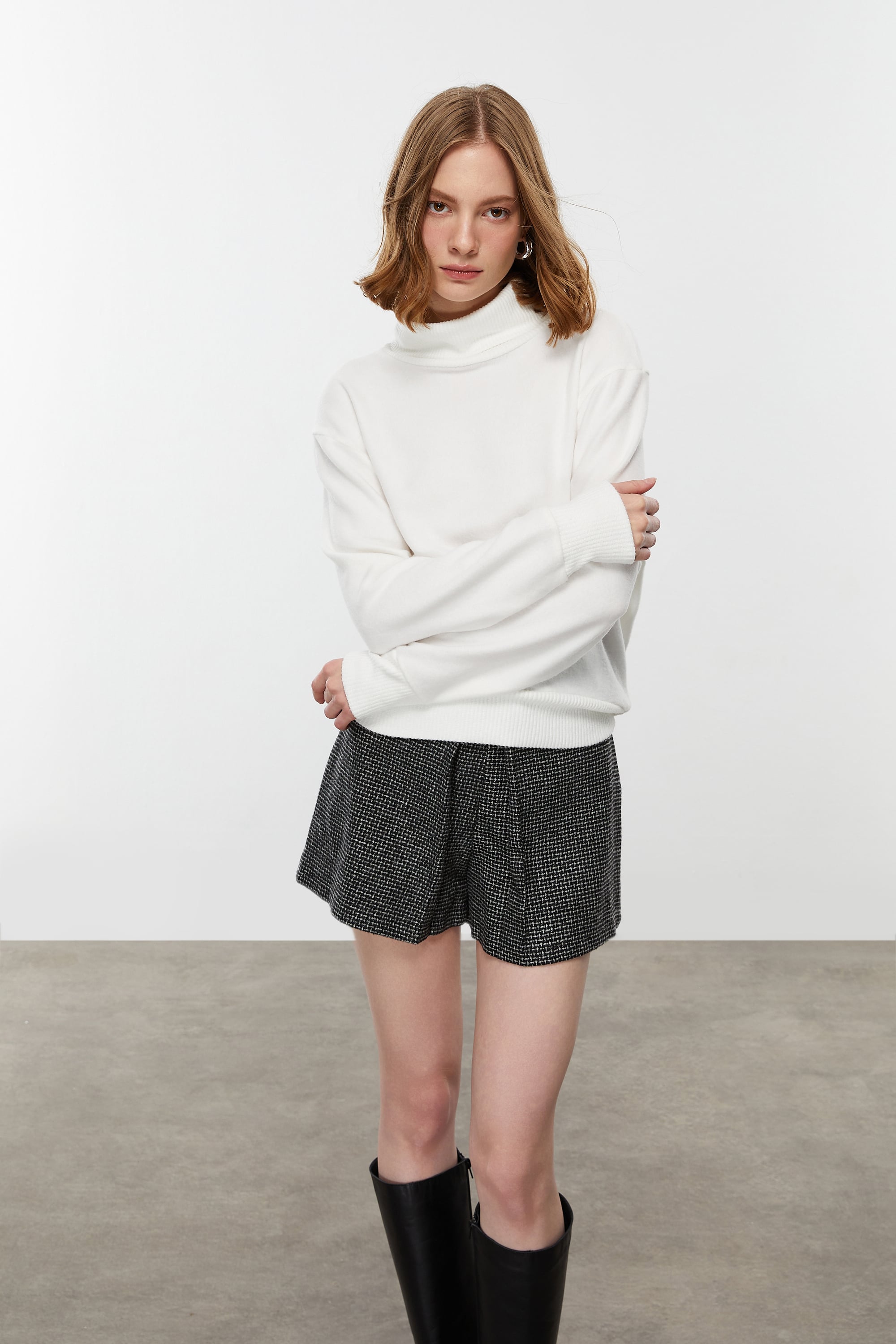 BALIKÇI YAKA TRİKO KAZAK