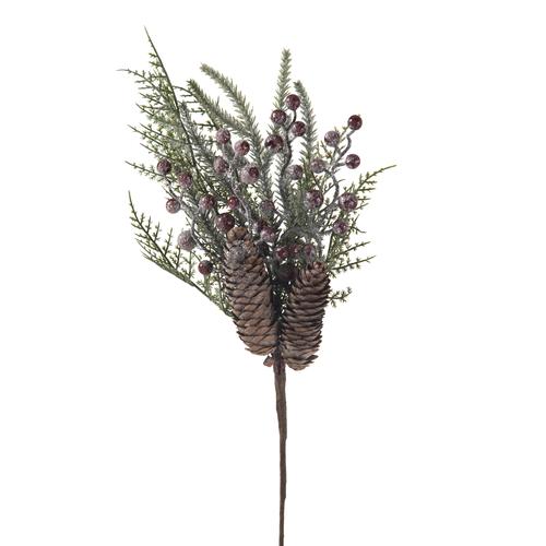  SNOWY PONE BERRY DAL ÇİÇEK 47CM