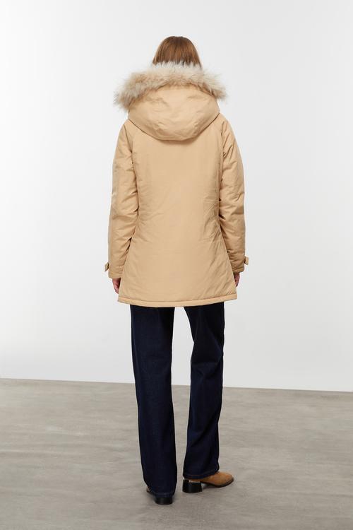  SUNİ KÜRK DETAYLI ŞİŞME MONT