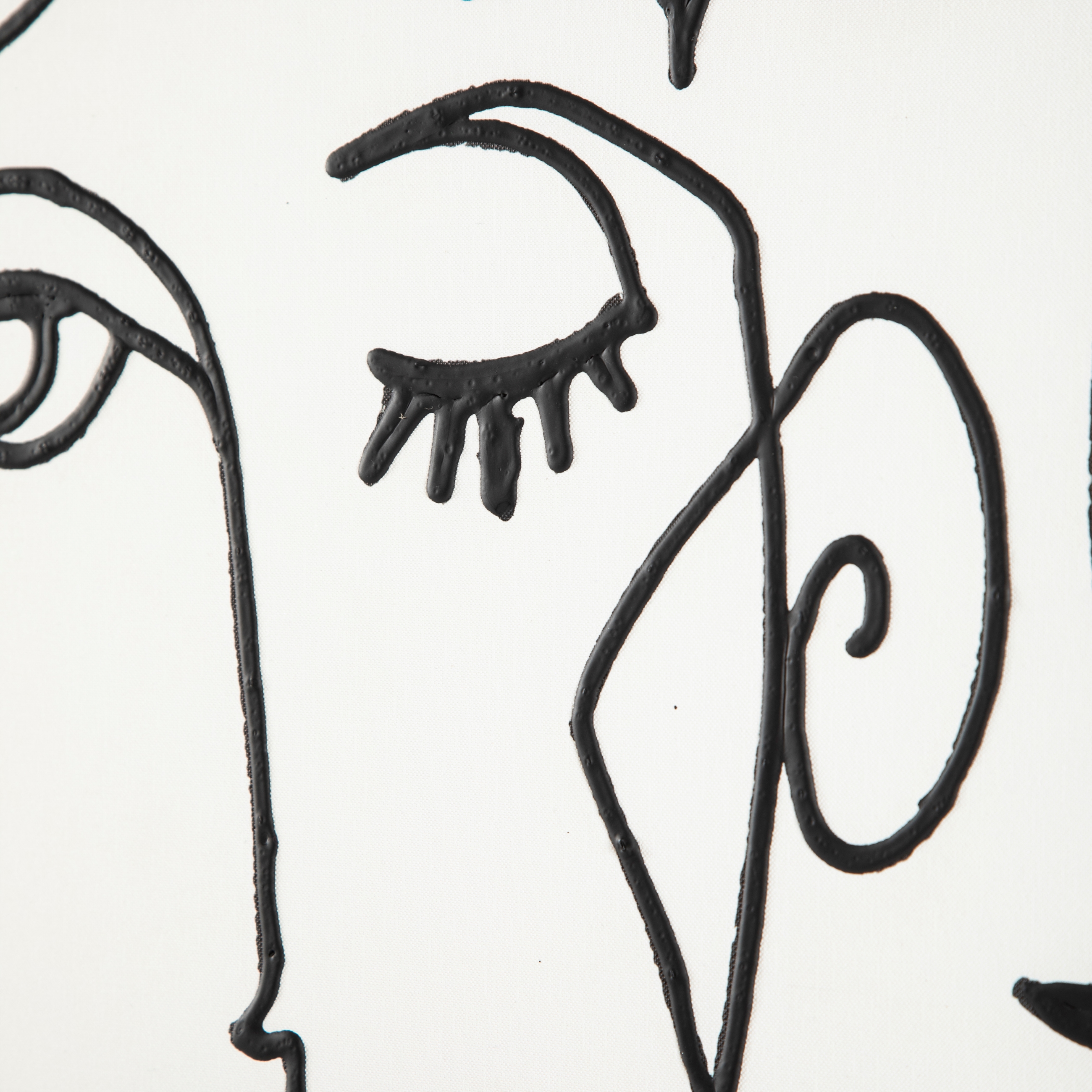 BLACK-WHITE FACE YAĞLIBOYA TABLO 60x90 CM