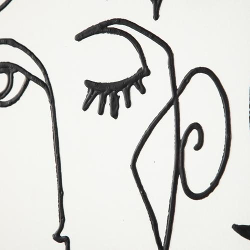  BLACK-WHITE FACE YAĞLIBOYA TABLO 60x90 CM