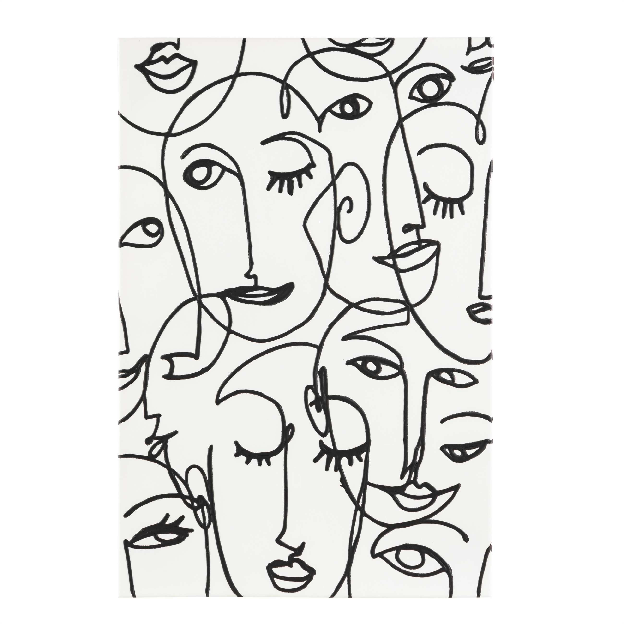 BLACK-WHITE FACE YAĞLIBOYA TABLO 60x90 CM