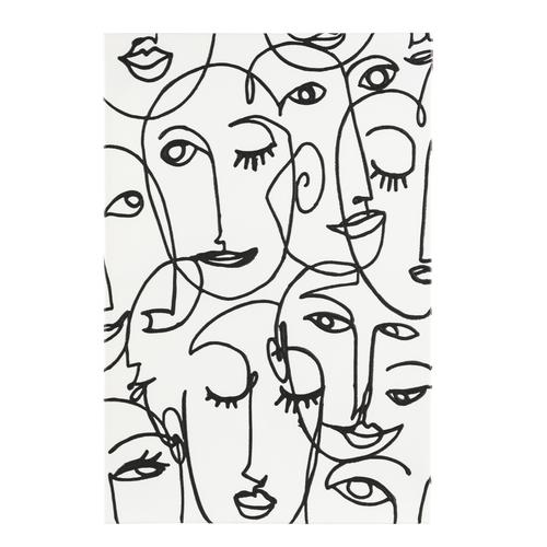  BLACK-WHITE FACE YAĞLIBOYA TABLO 60x90 CM