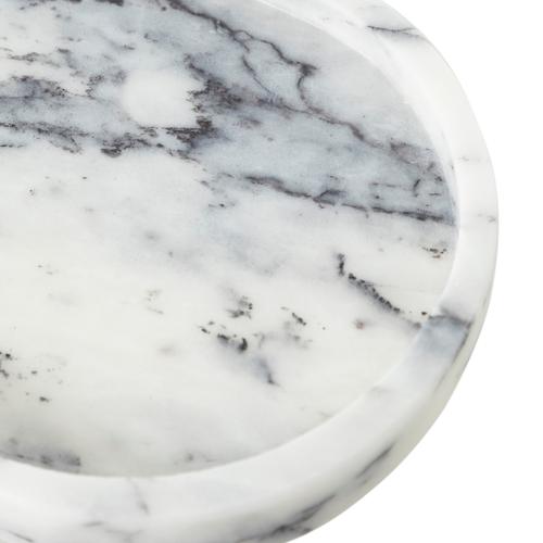  MARBLE SİYAH BEYAZ KAHVE ELIPS BANYO TEPSİSİ