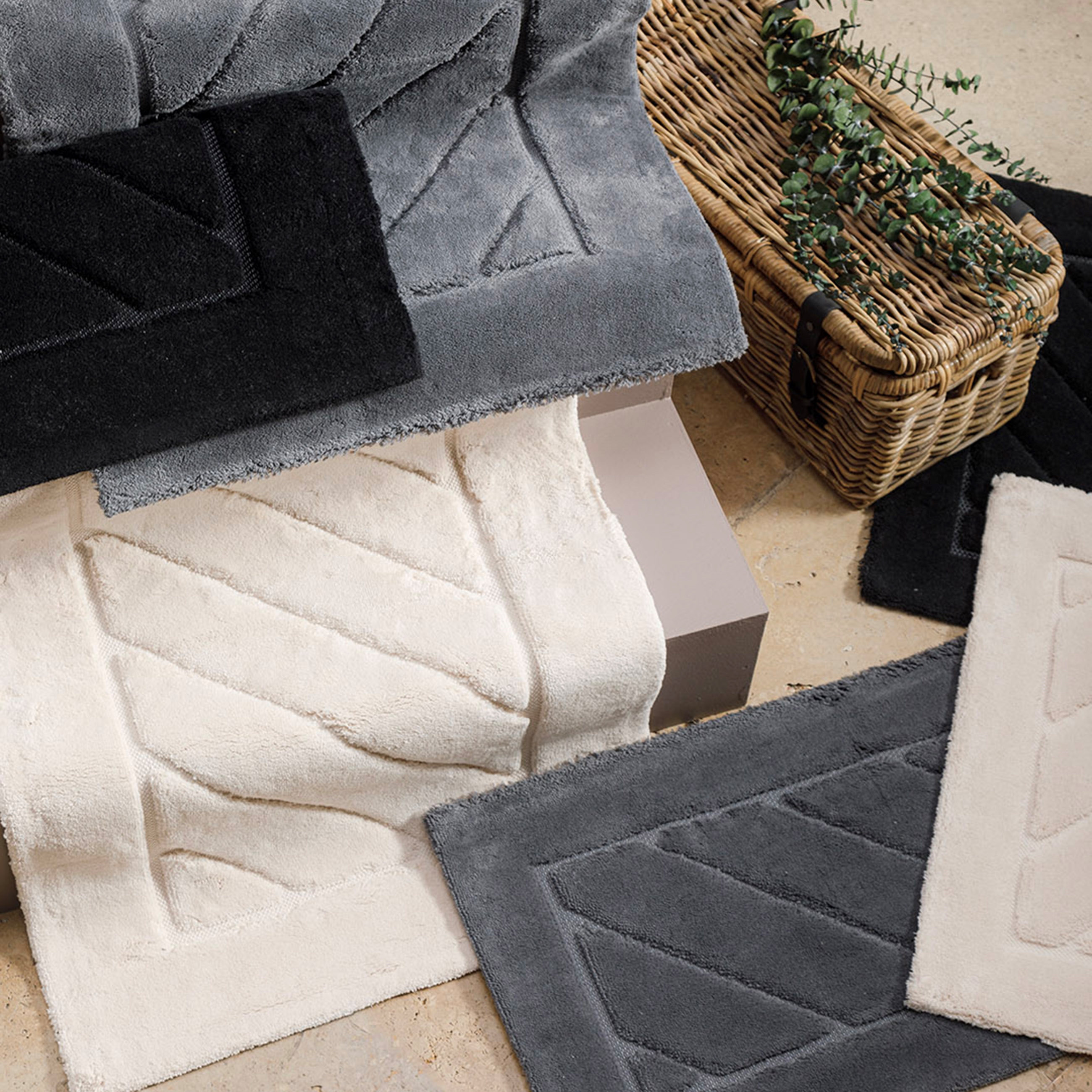 MARCO 2'Lİ BANYO PASPAS SETİ KOYU GRİ