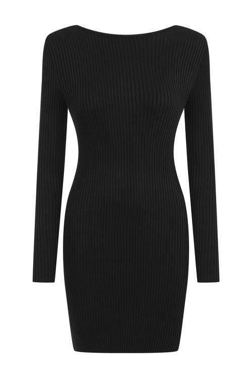  FİTİLLİ MİNİ TRİKO ELBİSE