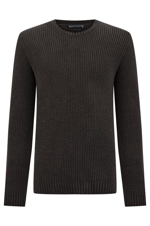  DOKULU BİSİKLET YAKA TRİKO KAZAK