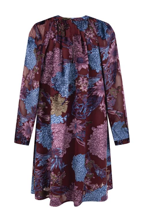  ÇİÇEK DESENLİ MİNİ KLOŞ ELBİSE