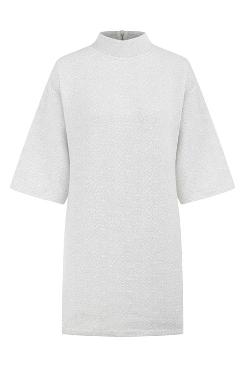  DOKULU A FORM MİNİ ELBİSE