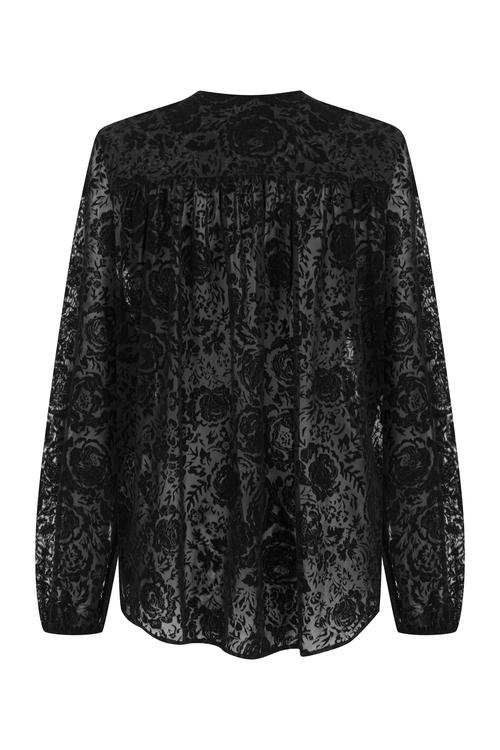  ÇİÇEKLİ TRANSPARAN GÖMLEK