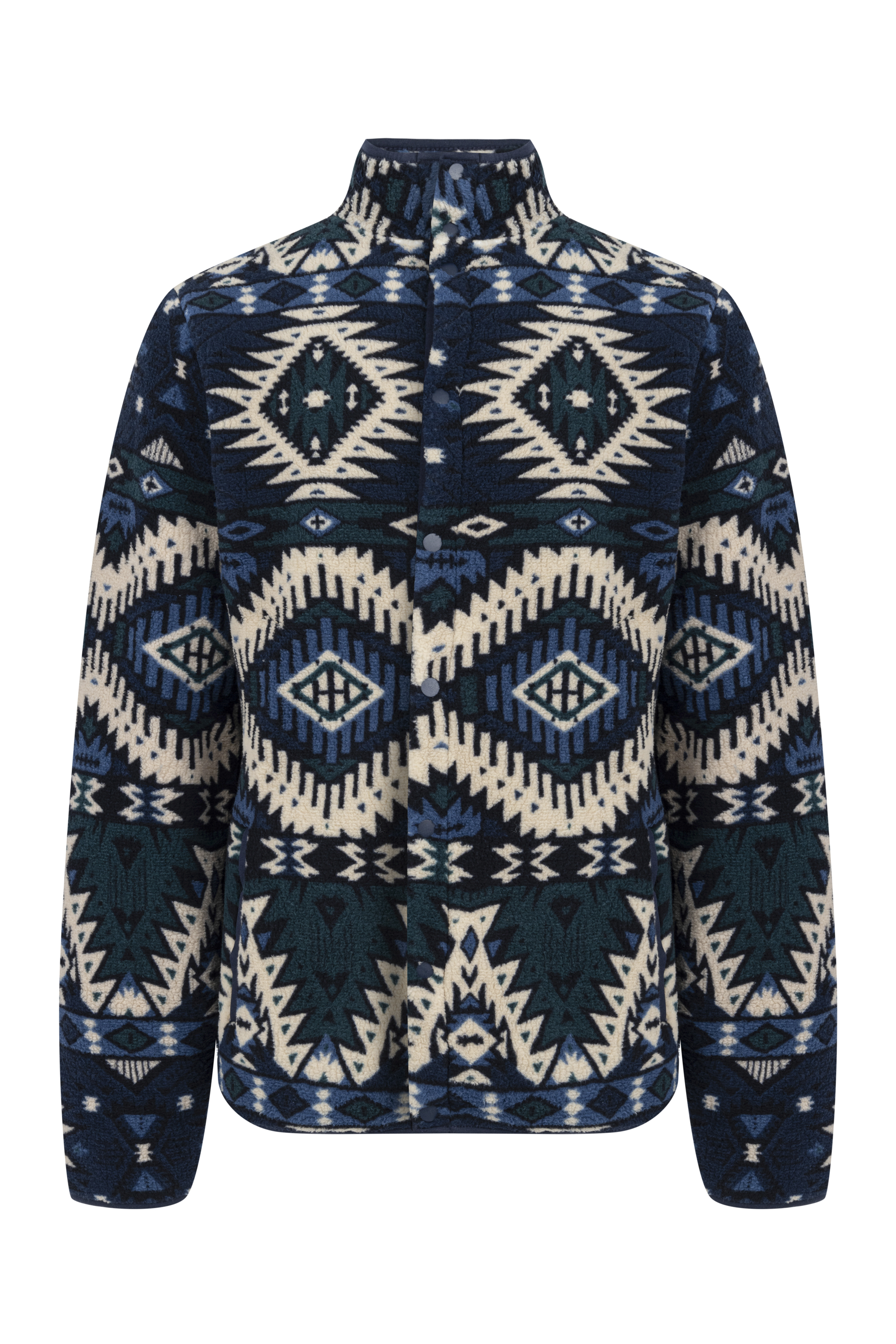 ETNİK DESENLİ POLAR SHERPA CEKET