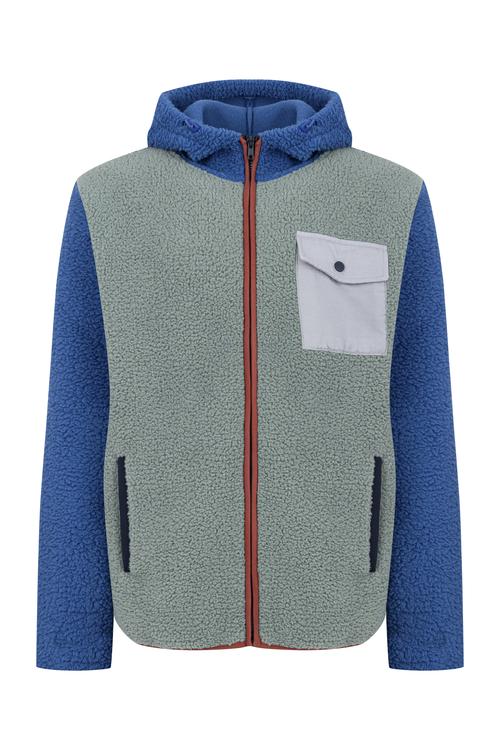  RENK BLOKLU FERMUARLI POLAR SWEATSHIRT