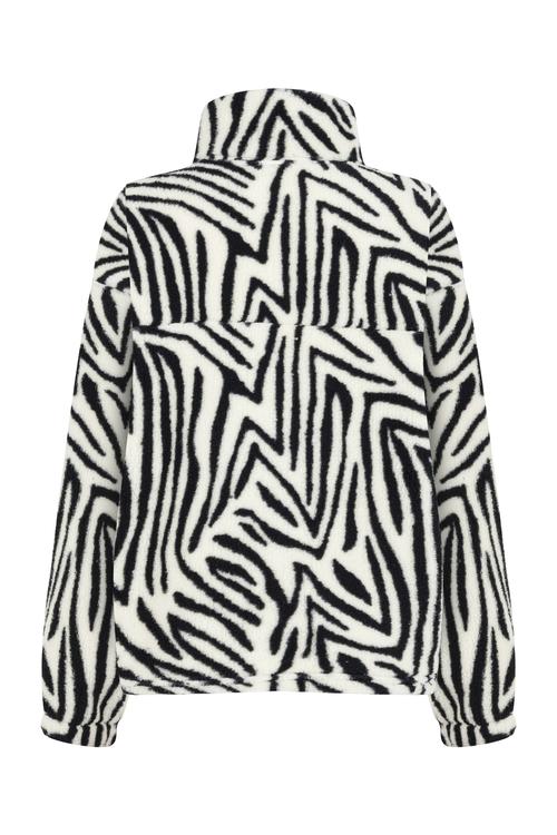  ZEBRA DESENLİ PELÜŞ SWEATSHIRT