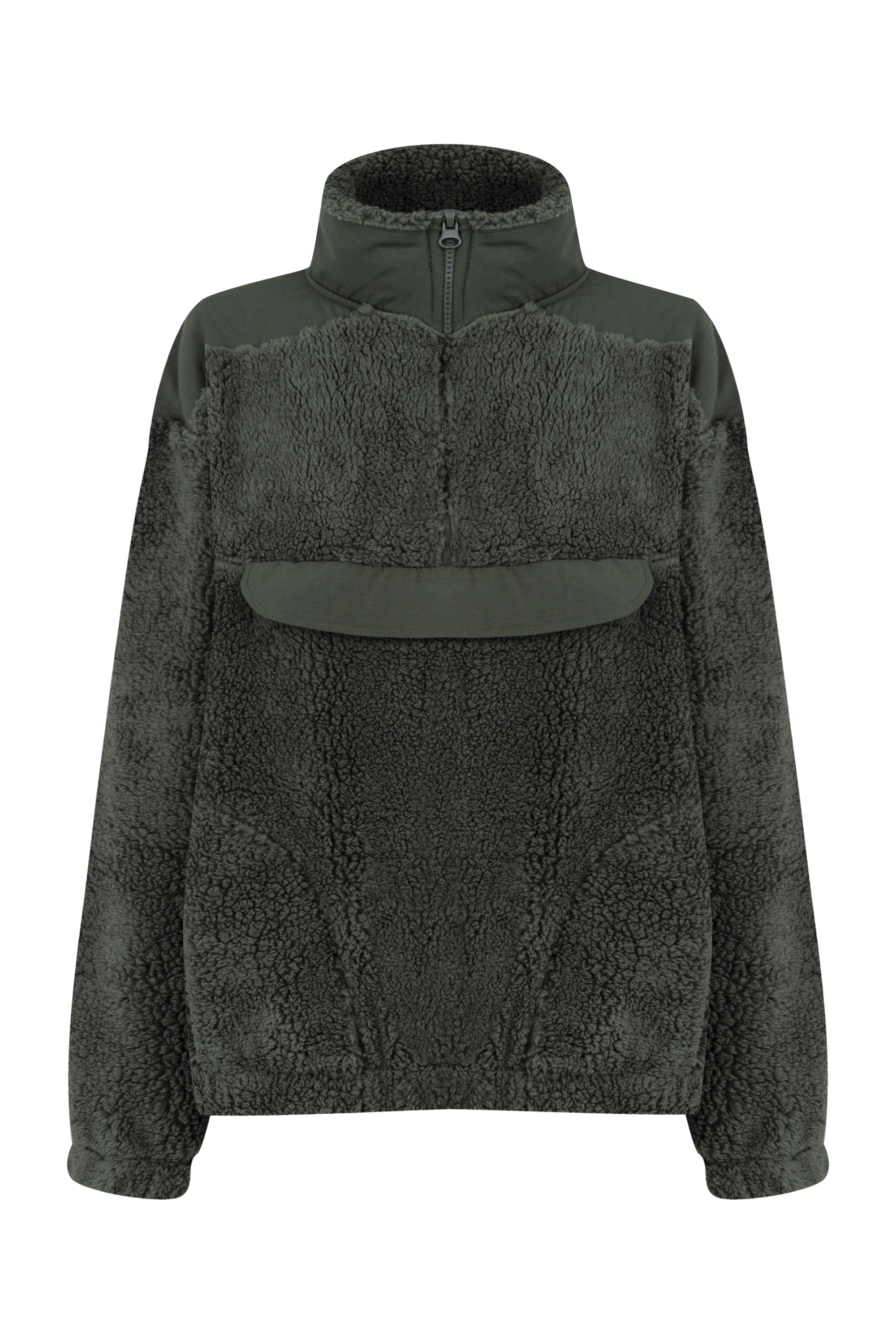 DİK YAKA PELÜŞ SWEATSHIRT