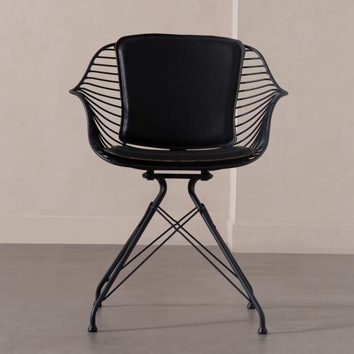  FRANCESCO KOLÇAKLI METAL SANDALYE SİYAH