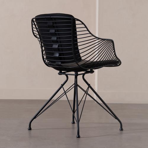  FRANCESCO KOLÇAKLI METAL SANDALYE SİYAH