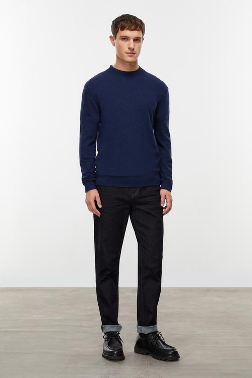  BALIKÇI YAKA YÜN KARIŞIMLI TRİKO KAZAK