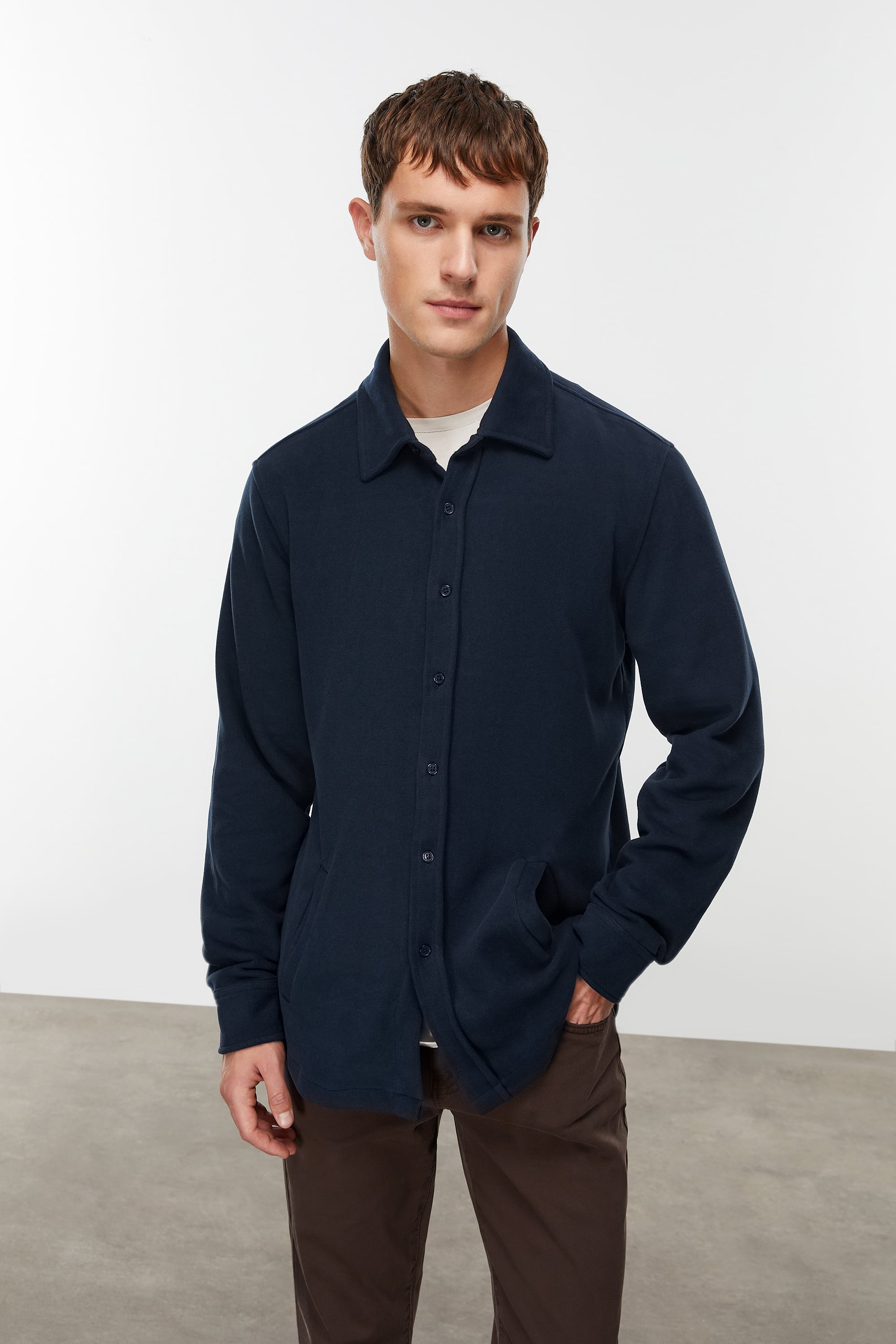 YÜN KARIŞIMLI REGULAR FIT GÖMLEK