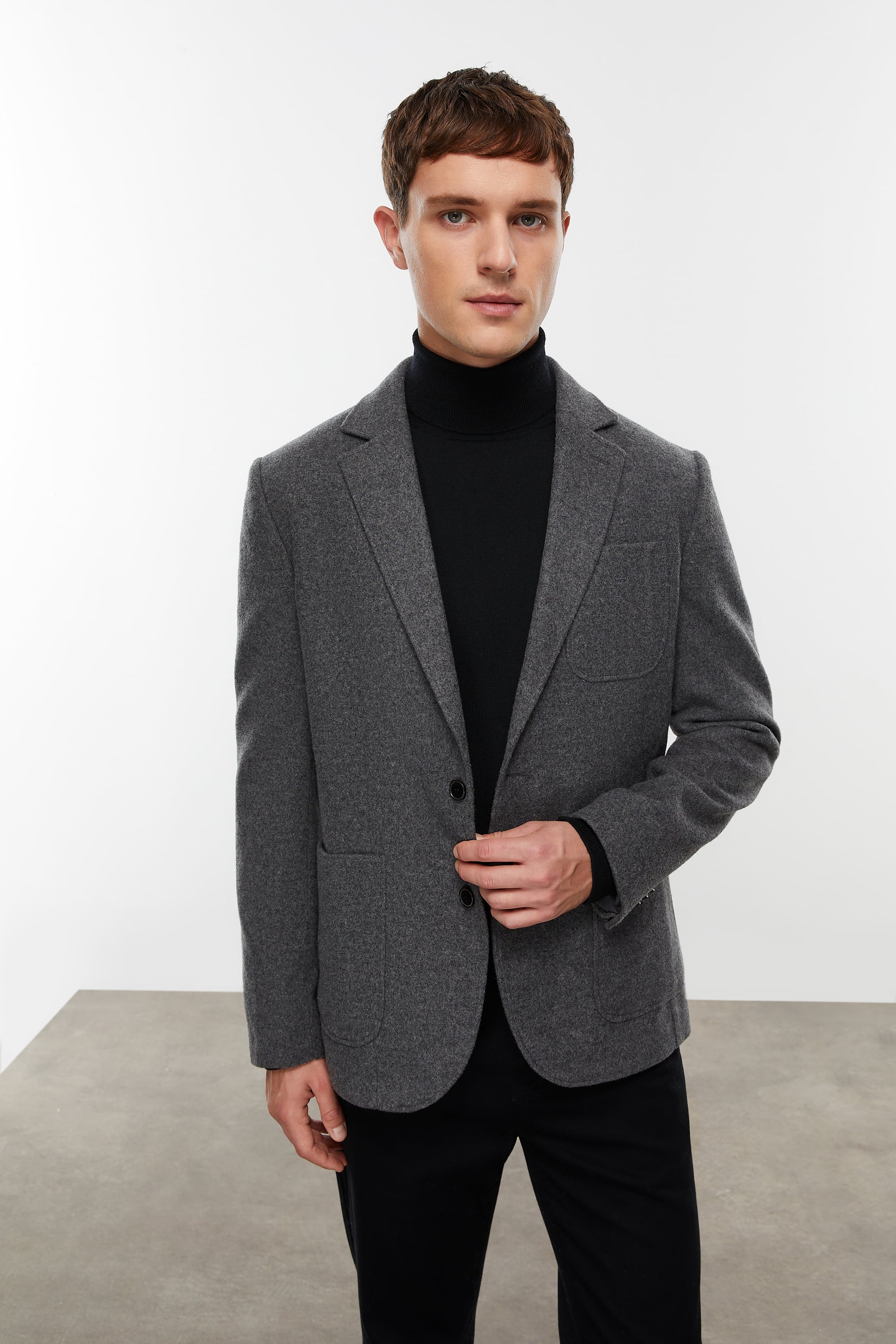 YÜN KARIŞIMLI BLAZER CEKET