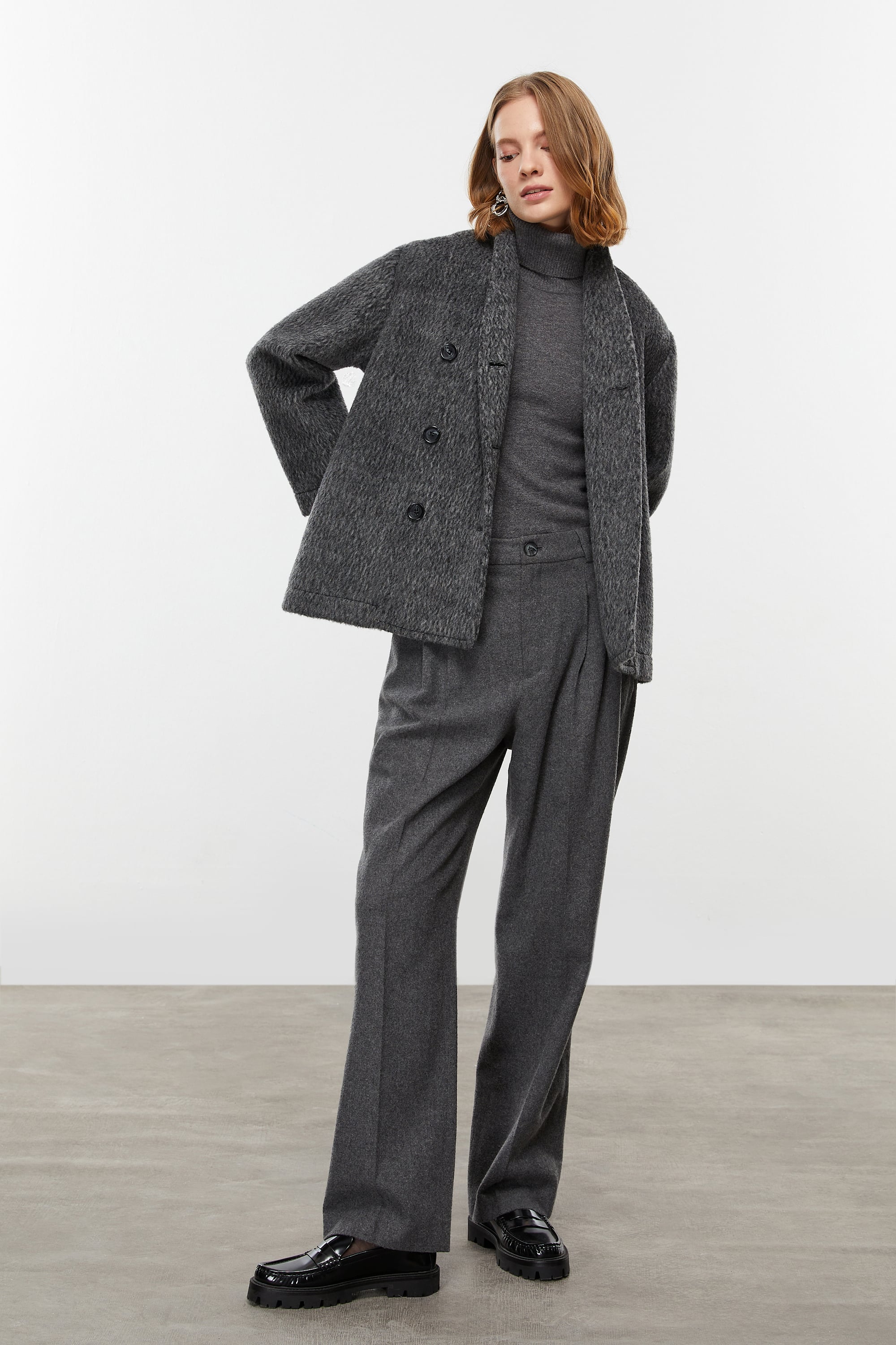 YÜN KARIŞIMLI KAŞE MONT CEKET