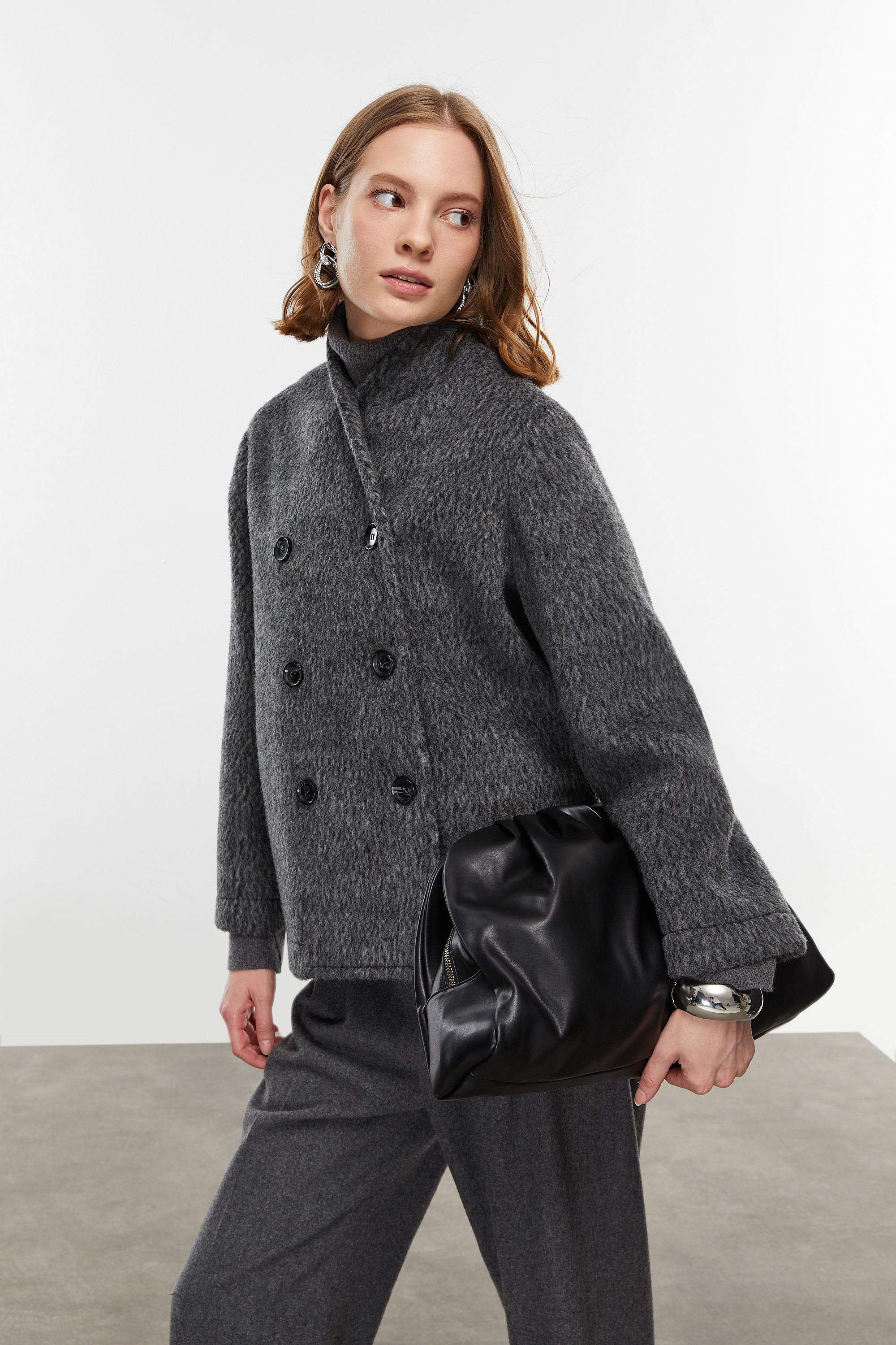 YÜN KARIŞIMLI KAŞE MONT CEKET