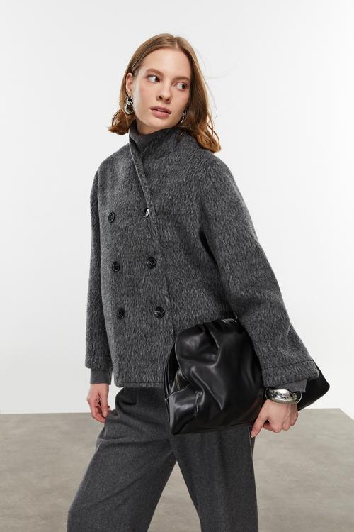  YÜN KARIŞIMLI KAŞE MONT CEKET