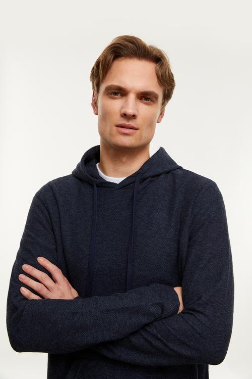  DOKULU KAPÜŞONLU SWEATSHIRT