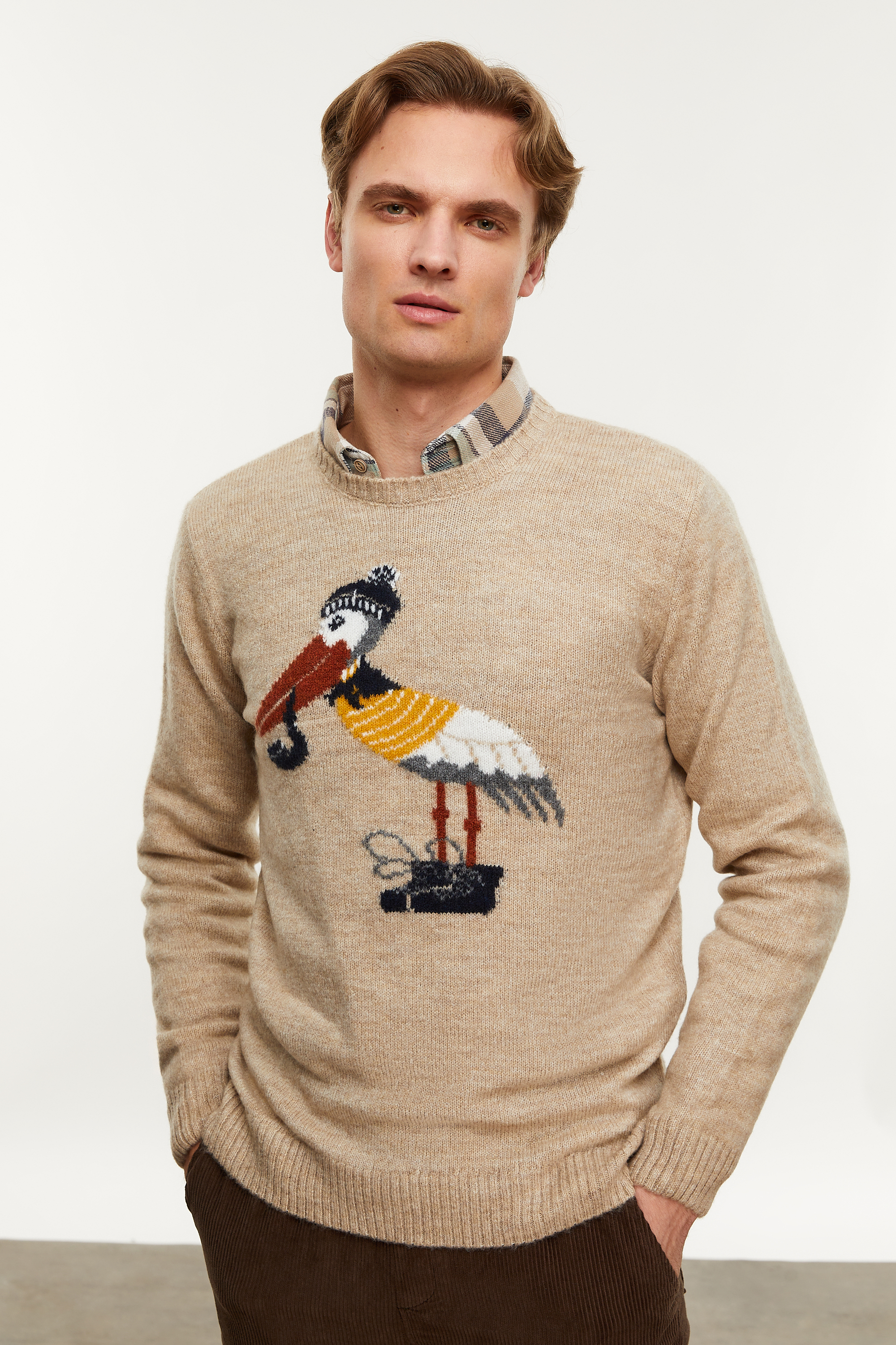 JAKARLI BİSİKLET YAKA TRİKO KAZAK